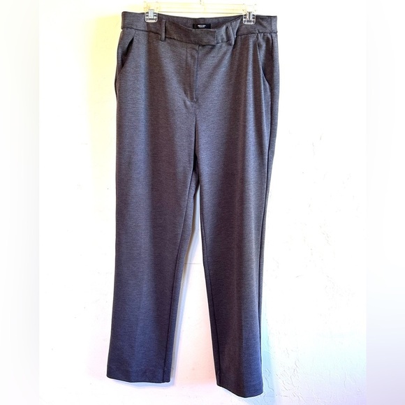 Simply Vera Wang Gray Career Minimalist Comfy Knit Trousers Dress Pants Sz 14 - Picture 1 of 11